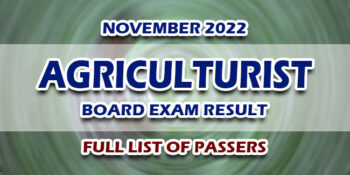 Agriculturist Board Exam Result November 2022 FULL LIST
