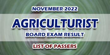 Agriculturist Board Exam Result November 2022 LIST OF PASSERS