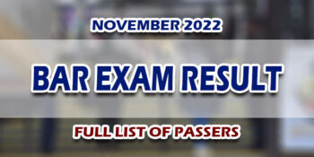 BAR Exam Result November 2022 FULL LIST