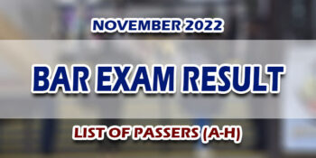 BAR Exam Result November 2022 LIST OF PASSERS (A-H)