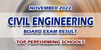 Civil Engineering Board Exam Result November 2022 TOP PERFORMING SCHOOLS