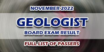 Geologist Board Exam Result November 2022 FULL LIST