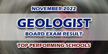 Geologist Board Exam Result November 2022 TOP PERFORMING SCHOOLS