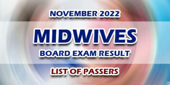 Midwives Board Exam Result November 2022 LIST OF PASSERS