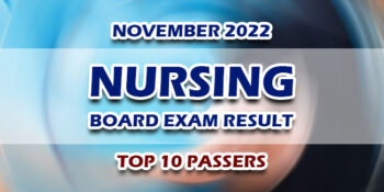 Nursing Board Exam Result November 2022 TOP 10 PASSERS