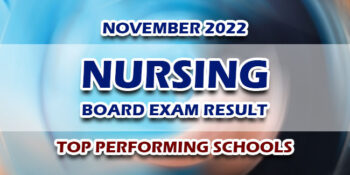 Nursing Board Exam Result November 2022 TOP PERFORMING SCHOOLS