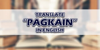 Pagkain In English