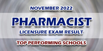 Pharmacist Licensure Exam Result November 2022 TOP PERFORMING SCHOOLS