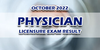 Physician Licensure Exam Result October 2022 RELEASE DATE