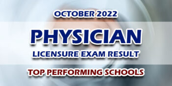 Physician Licensure Exam Result October 2022 TOP PERFORMING SCHOOLS