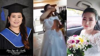 bride pass board exam wedding day