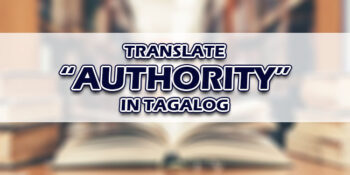 Authority In Tagalog