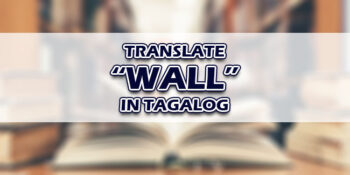 Wall In Tagalog