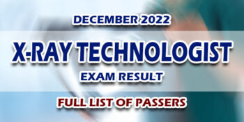 X-Ray Technologist Exam Result December 2022 FULL LIST