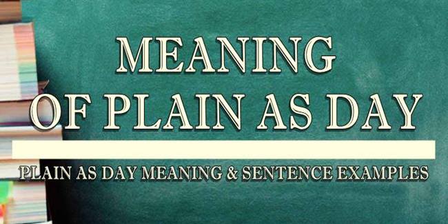 Plain As Day Meaning