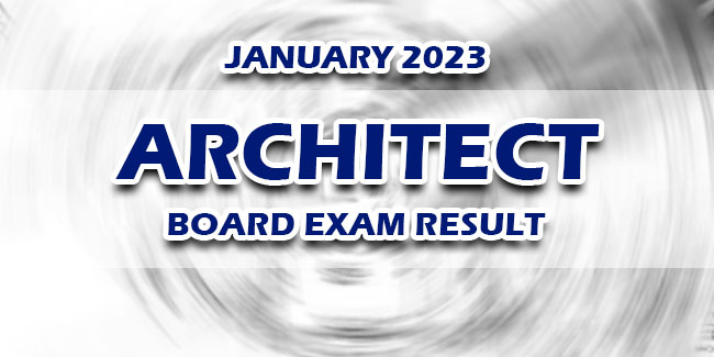 Architect Board Exam Result January 2023 RELEASE DATE 1 
