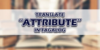 Attribute In Tagalog