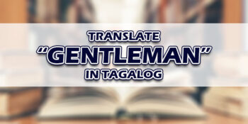 Gentleman In Tagalog