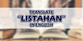 Listahan In English