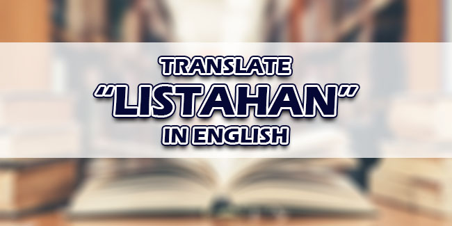 Listahan In English