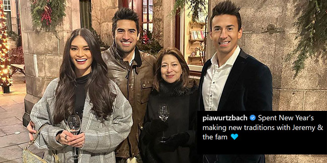 Pia Wurtzbach Welcomes 2023 With Jeremy Jauncey And His Family In UK
