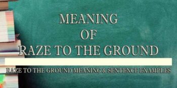 Raze To The Ground Meaning 2