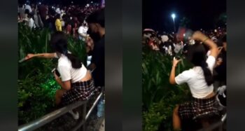 Mayonnaise bottle throwing