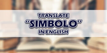 Simbolo In English