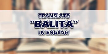 Balita In English