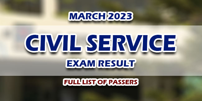 Civil Service Exam Result March 2023 FULL LIST   Civil Service Exam Result March 2023 FULL LIST 1 