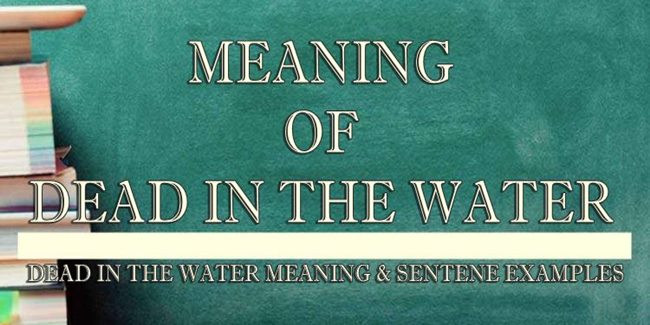 Dead In The Water Meaning & Sentence Examples
