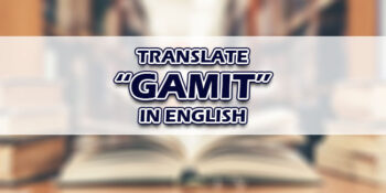 Gamit In English