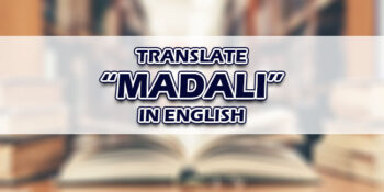 Madali In English