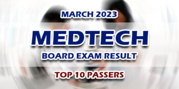 MedTech Board Exam Result March 2023 TOP 10 PASSERS
