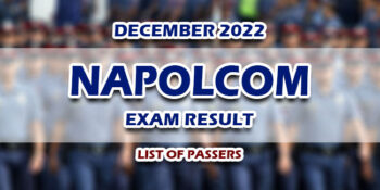 NAPOLCOM Exam Result December 2022 LIST OF PASSERS