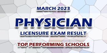 Physician Licensure Exam Result March 2023 TOP PERFORMING SCHOOLS