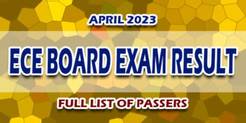 ECE Board Exam Result April 2023 FULL LIST