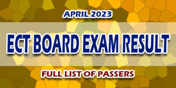 ECT Board Exam Result April 2023 FULL LIST