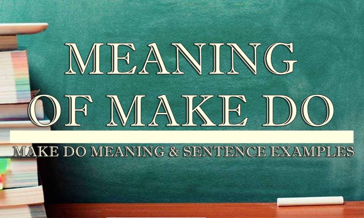 Make Do Meaning Sentence Examples