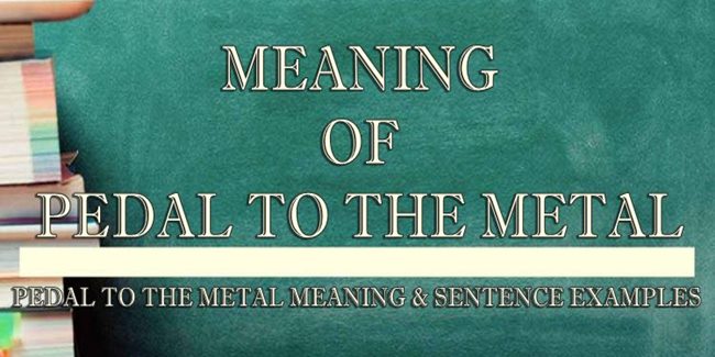 Pedal To The Metal Meaning