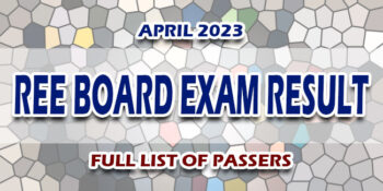 REE Board Exam Result April 2023 FULL LIST
