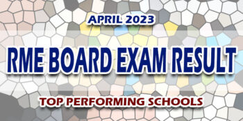 RME Board Exam Result April 2023 TOP PERFORMING SCHOOLS