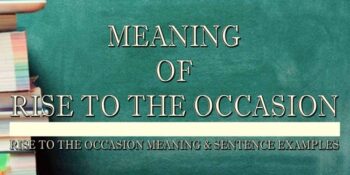 Rise To The Occasion Meaning 2