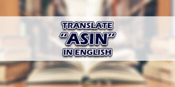 Asin In English