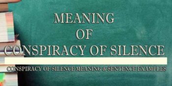 Conspiracy Of Silence Meaning 2