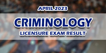 Criminology Licensure Exam CLE Result April 2023