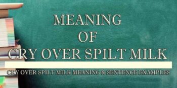 Cry Over Spilt Milk