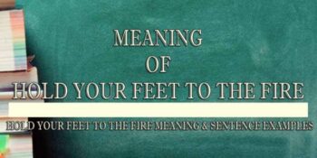 Hold Your Feet To The Fire 1
