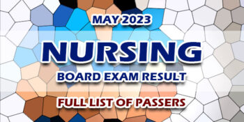 Nursing Board Exam Result May 2023 FULL LIST