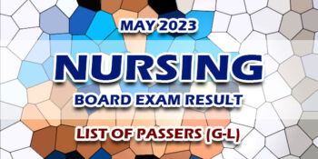 Nursing Board Exam Result May 2023 LIST OF PASSERS (G-L)